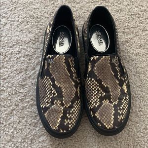 Michael Kors snakeskin slip on sneakers